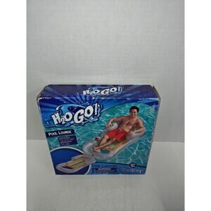 H2O GO! Bestway Lounge Chair Mat Pool Water Float Toy With Backrest & Cupholder